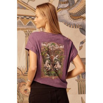 Medicine tricou din bumbac culoarea violet