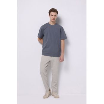 Pantaloni drepti texturati