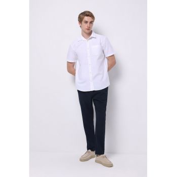Pantaloni drepti texturati