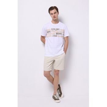 Pantaloni scurti chino cu snur in talie