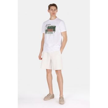 Pantaloni scurti din amestec de bumbac cu snur