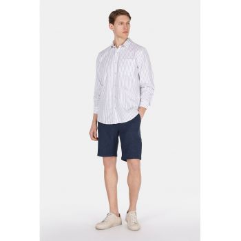 Pantaloni scurti din in si bumbac