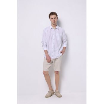 Pantaloni scurti din in si bumbac