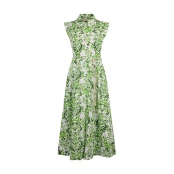 Rochie-camasa cu detalii cu snur de ajustare