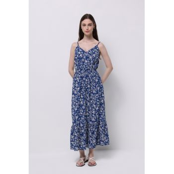 Rochie cu imprimeu si bretele ajustabile
