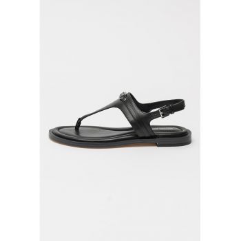 Sandale de piele cu bareta T
