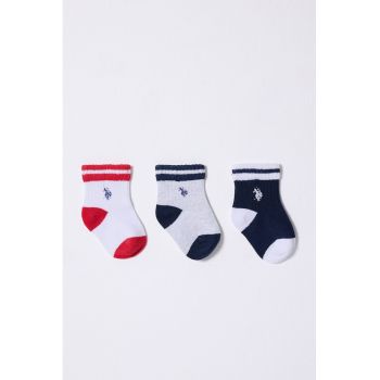 Set de sosete scurte cu logo - 3 perechi