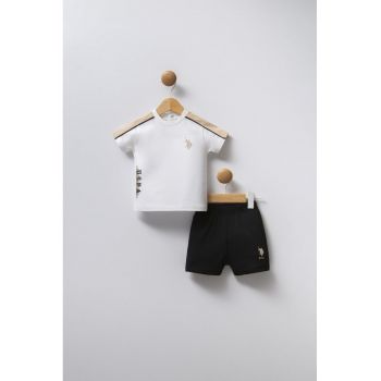 Set de tricou polo de bumbac si pantaloni scurti - 2 piese