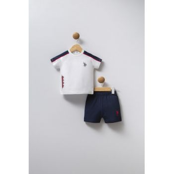 Set de tricou polo de bumbac si pantaloni scurti - 2 piese