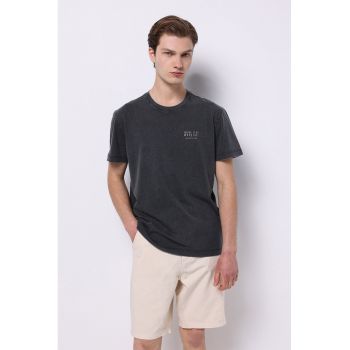 Tricou cu imprimeu text pe piept