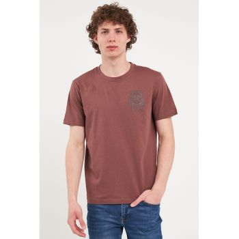 Tricou din bumbac cu imprimeu discret