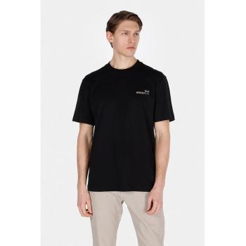 Tricou din bumbac cu imprimeu text