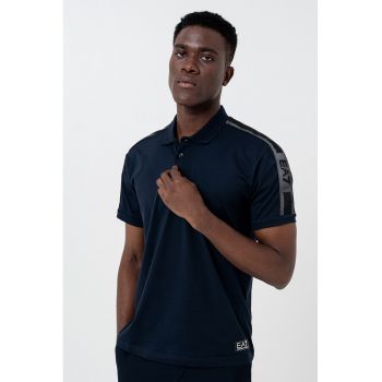 Tricou polo cu benzi logo