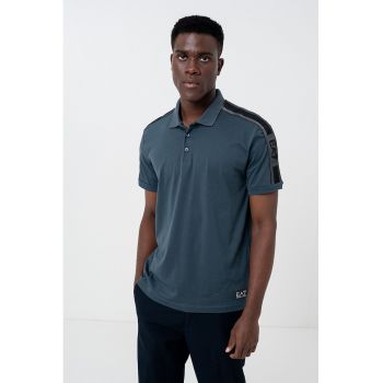 Tricou polo cu benzi logo