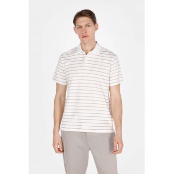 Tricou polo cu dungi