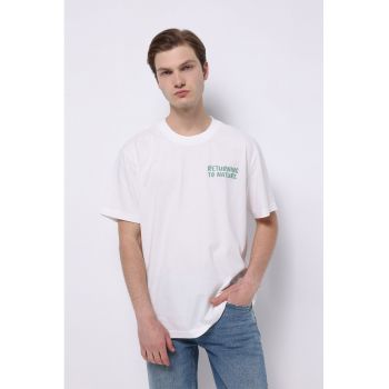 Tricou relaxed-fit cu imprimeu pe partea din spate