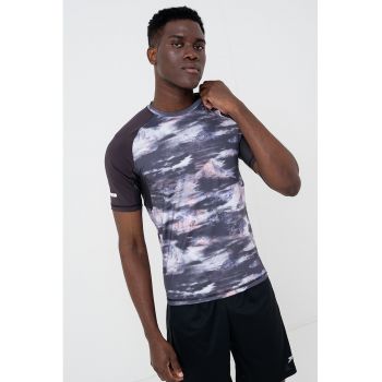 Tricou super slim fit cu maneci raglan