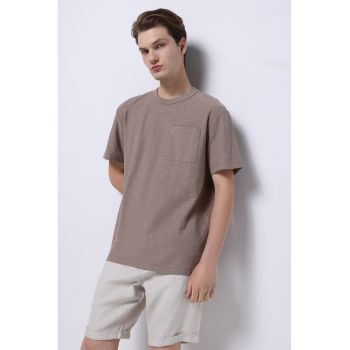 Tricou uni cu buzunar pe piept