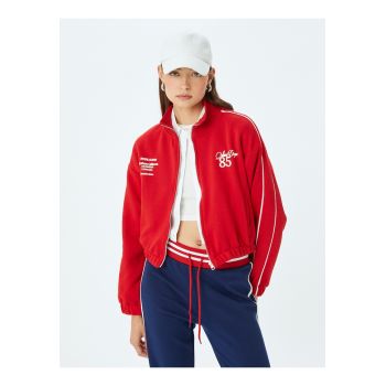 Bluza de trening cu fermoar si terminatie elastica