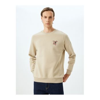 Bluza de trening din amestec de bumbac cu imprimeu grafic pe partea din spate