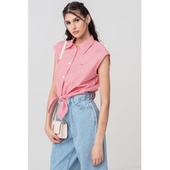 Camasa crop cu prindere frontala