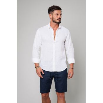Camasa dIn 100% In White New 17524
