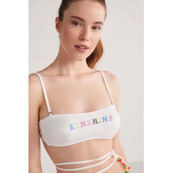 Costum de baie din doua piese cu broderie Sunshine