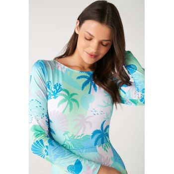 Costum de baie intreg cu maneci lungi