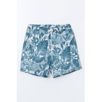 Pantaloni scurti de baie cu imprimeu tropical