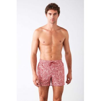 Pantaloni scurti de baie cu snur si model floral