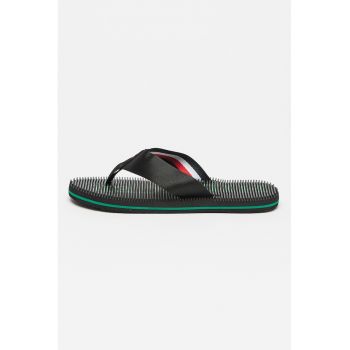 Papuci flip-flop cu detaliu logo