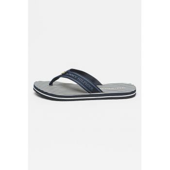 Papuci flip-flop cu talpa cu model in dungi
