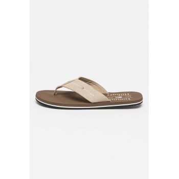 Papuci flip-flop din in cu logo
