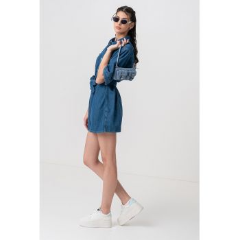 Rochie-camasa lejera de denim