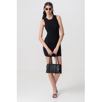 Rochie mini striata tricotata