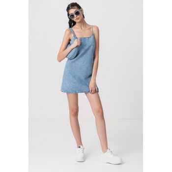Rochie scurta de denim cu fermoar