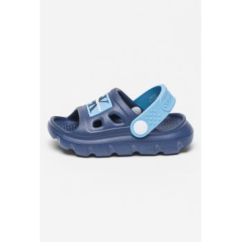 Sandale cu talpa flatform si logo