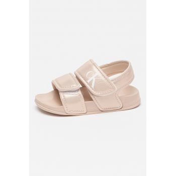 Sandale din material textil cu inchidere velcro
