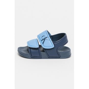 Sandale din piele ecologica cu inchidere velcro