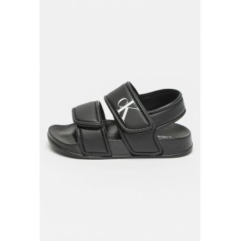 Sandale din piele ecologica cu inchidere velcro