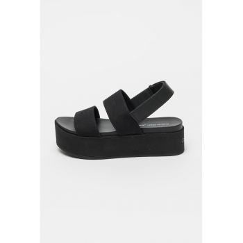 Sandale flatform cu inchidere cu velcro