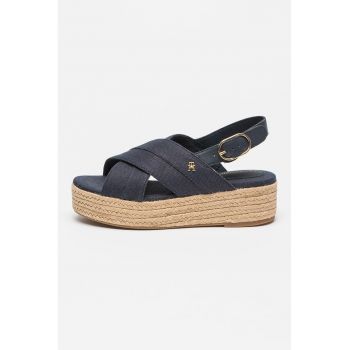 Sandale slingback cu talpa wedge