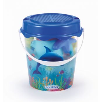 Set galetusa cu 12 accesorii pentru nisip Ecoiffier 21cm