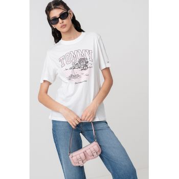 Tricou cu logo si imprimeu