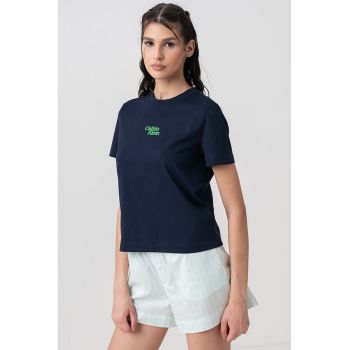 Tricou de bumbac cu logo