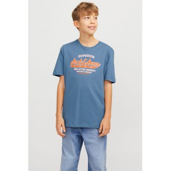 Tricou de bumbac organic cu decolteu la baza gatului