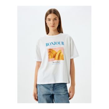Tricou lejer cu maneci rulate