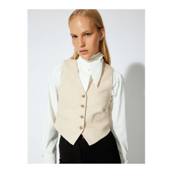 Vesta crop cu decolteu in V