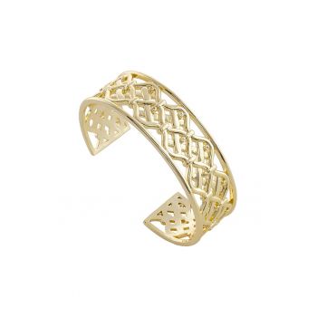 Bratara placata cu aur de 18K si decorata cu zirconia