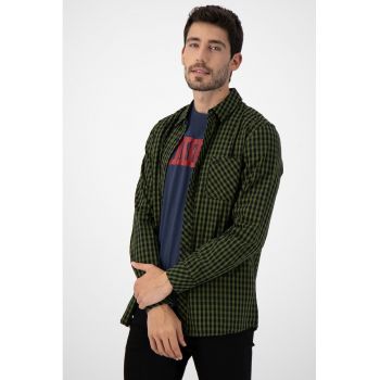 Camasa cu buzunar aplicat Gingham de firma originala